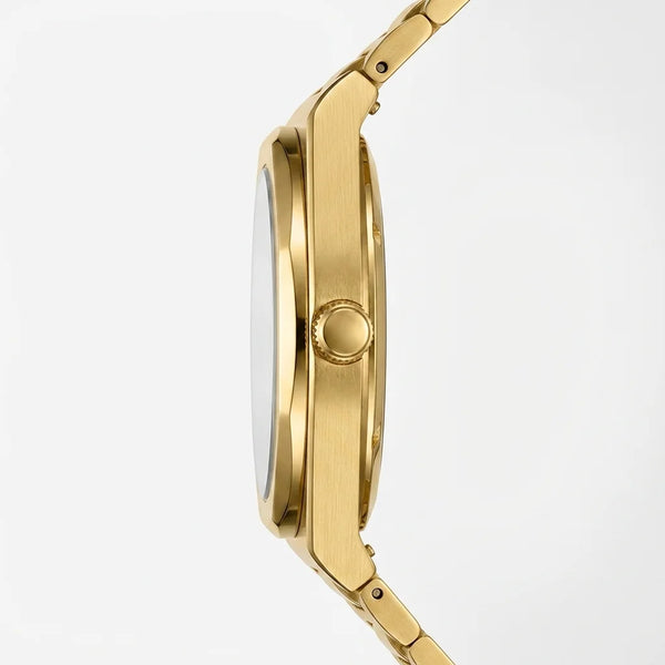 HeroForce 5041 Gold Light - gold luxury watch side profile view