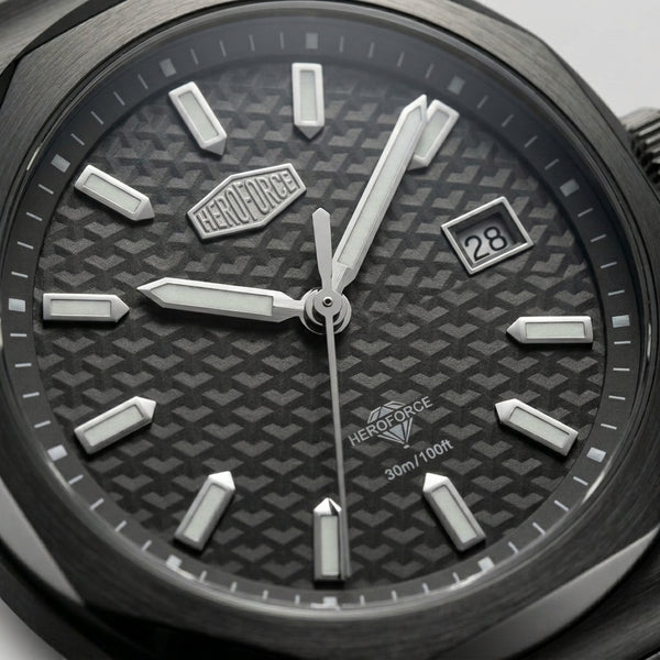 HeroForce 5041 Men's Watc - textured dial, sharp indices, subdials