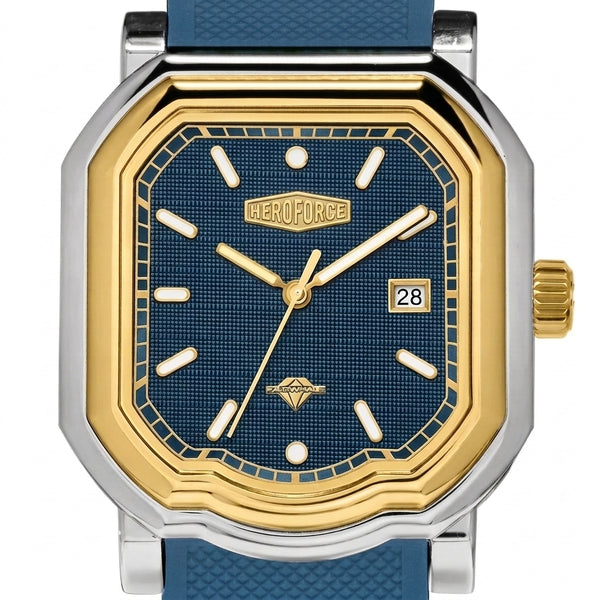 HeroForce 5051P Men's Bus - macro dial, crisp details, premium luxury, white background