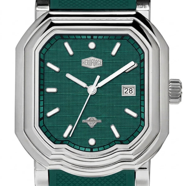 HeroForce 5051P Men's Squ - macro dial, luxury, sharp, white background