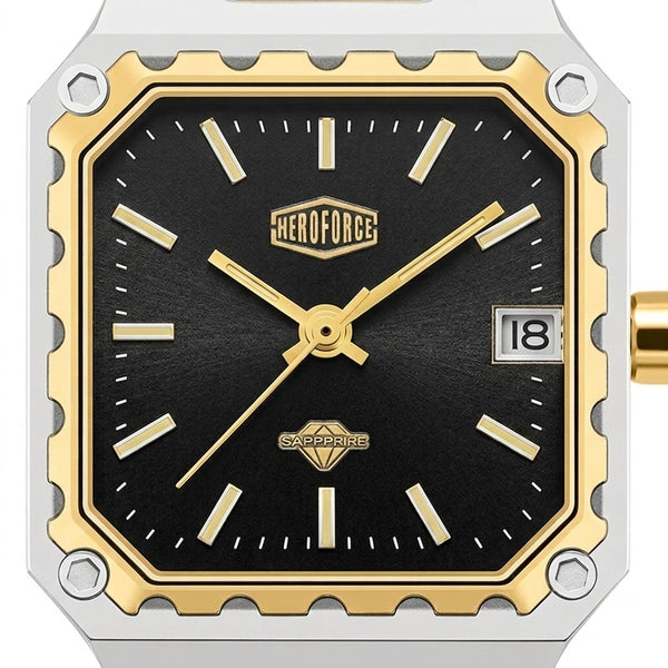 Heroforce 5045 Square Cas - luxury watch dial, macro, crisp details