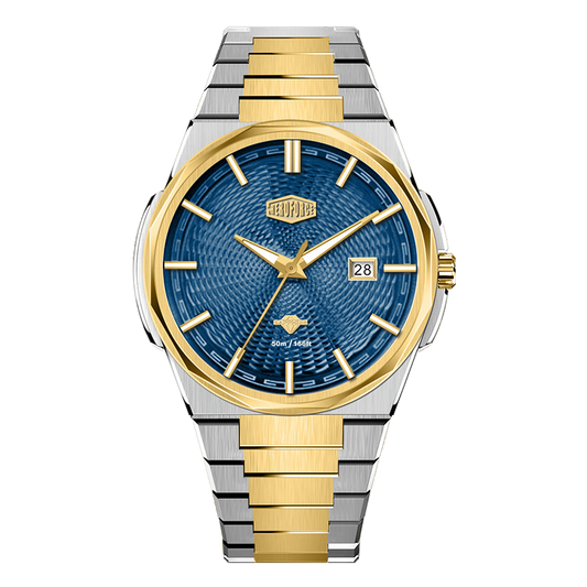 blue dial two-tone