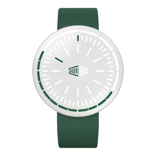 green strap white dial