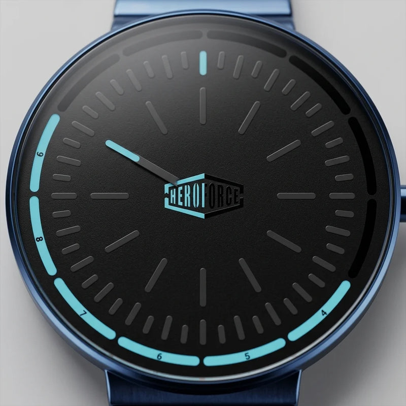 Heroforce 5003A Midnight - Cyber Watch, Stainless Steel, Modern Design, Quiet Luxury