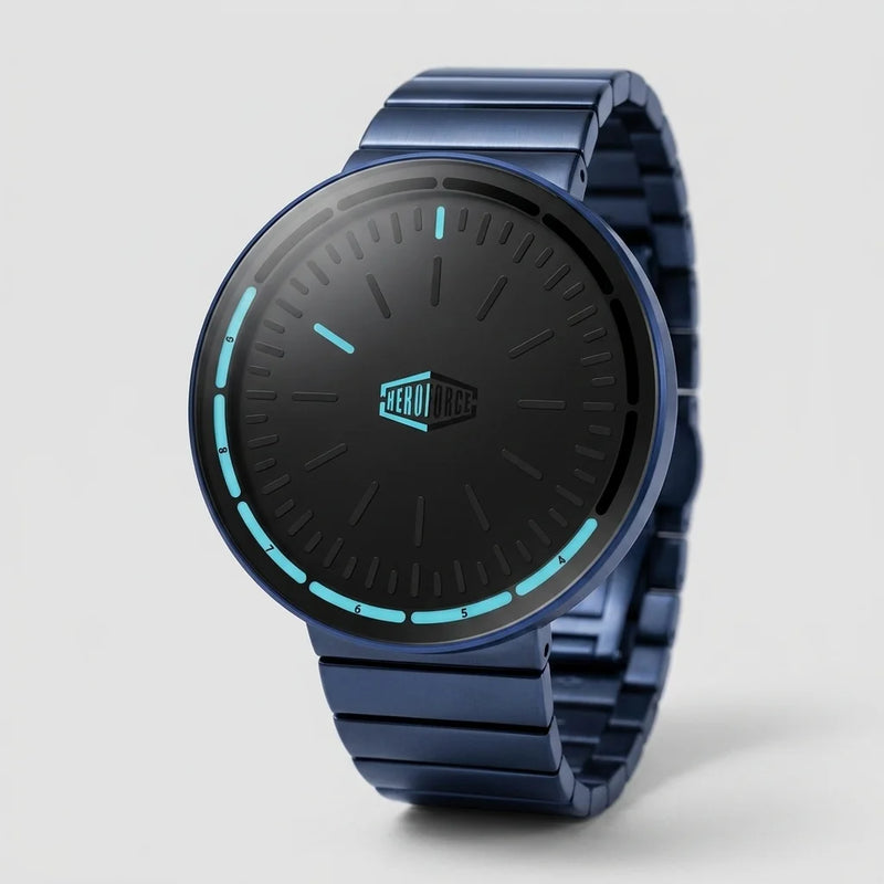 Heroforce 5003A Midnight - Dark dial, steel chronograph