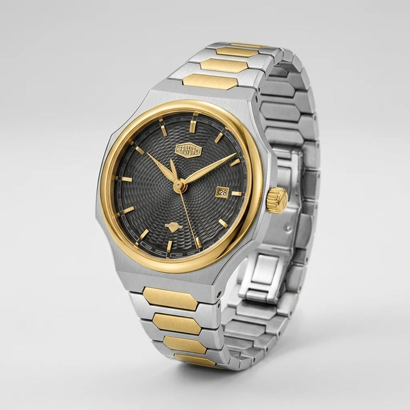 Heroforce 5006 Two-Tone D - luxury watch, two-tone, steel case, detailed dial
