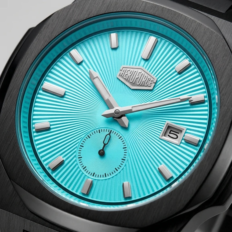 HeroForce 5008 Azure Stea - Quiet Luxury, Sunray Turquoise Dial Watch