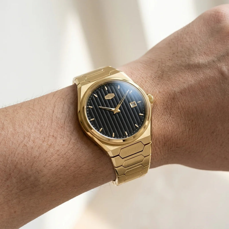 HeroForce 5012 - Luxury M - luxury watch, worn on wrist, natural light, refined studio