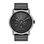 green dial, silver case