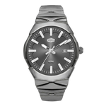 A black Heroforce watch with a textured black ceramic or resin case and matching link-style strap, featuring a black dial with silver-tone hands, baton indices, and a date window at 3 o'clock.