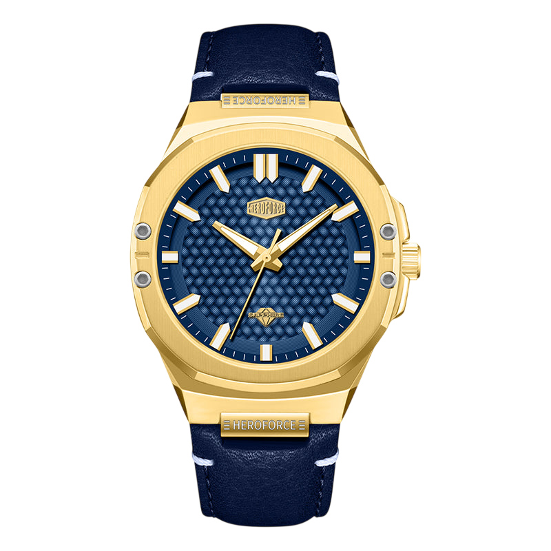 HeroForce Caldris 5033B - blue dial, gold case, blue strap