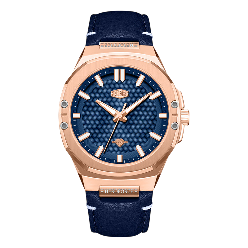 HeroForce Caldris 5033B - blue dial, rose gold case, blue strap