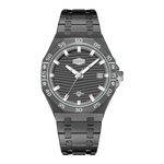 Black Silver dial watch
