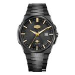 gold accents black steel