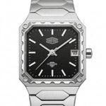Closeup view of HeroForce 5045 Square Cas - square dial, crisp details, luxury finish