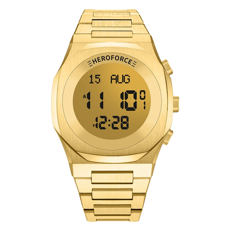 HeroForce 5013 STEELGLOW - full gold watch gold display