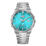 light blue dial all-steel