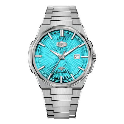 light blue dial all-steel