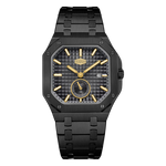 HEROFORCE Luxury Quartz Men's Watch - Black watch Gold hands