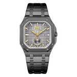 HEROFORCE Luxury Quartz Men's Watch - Black watch grey dial
