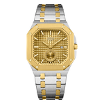 HEROFORCE Luxury Quartz Men's Watch - Silver Gold watch Gold dial
