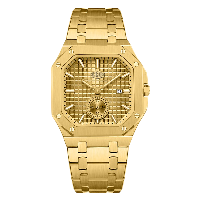 HEROFORCE Luxury Quartz Men's Watch - gold watch gold dial