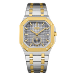 HEROFORCE Luxury Quartz Men's Watch - silver gold watch grey dial