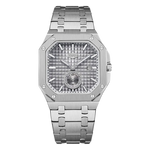 HEROFORCE Luxury Quartz Men's Watch - silver watch grey dial
