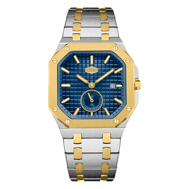 HEROFORCE Luxury Quartz Men's Watch - two-tone blue dial watch