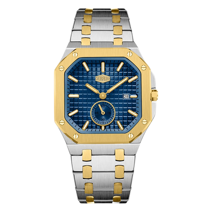 HEROFORCE Luxury Quartz Men's Watch - two-tone blue dial watch