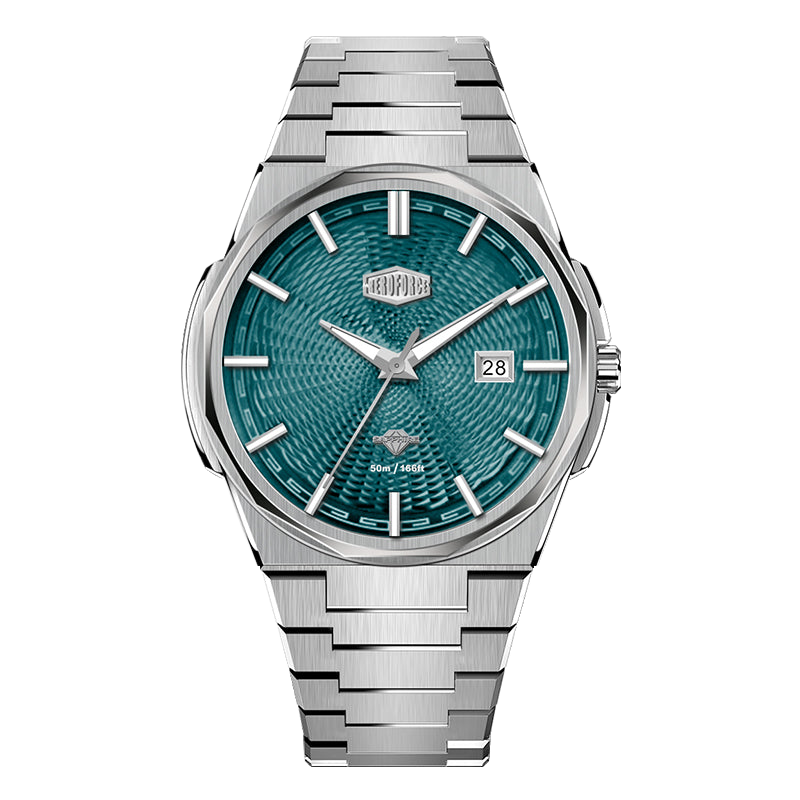 teal dial all-steel