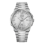 white dial silver accents
