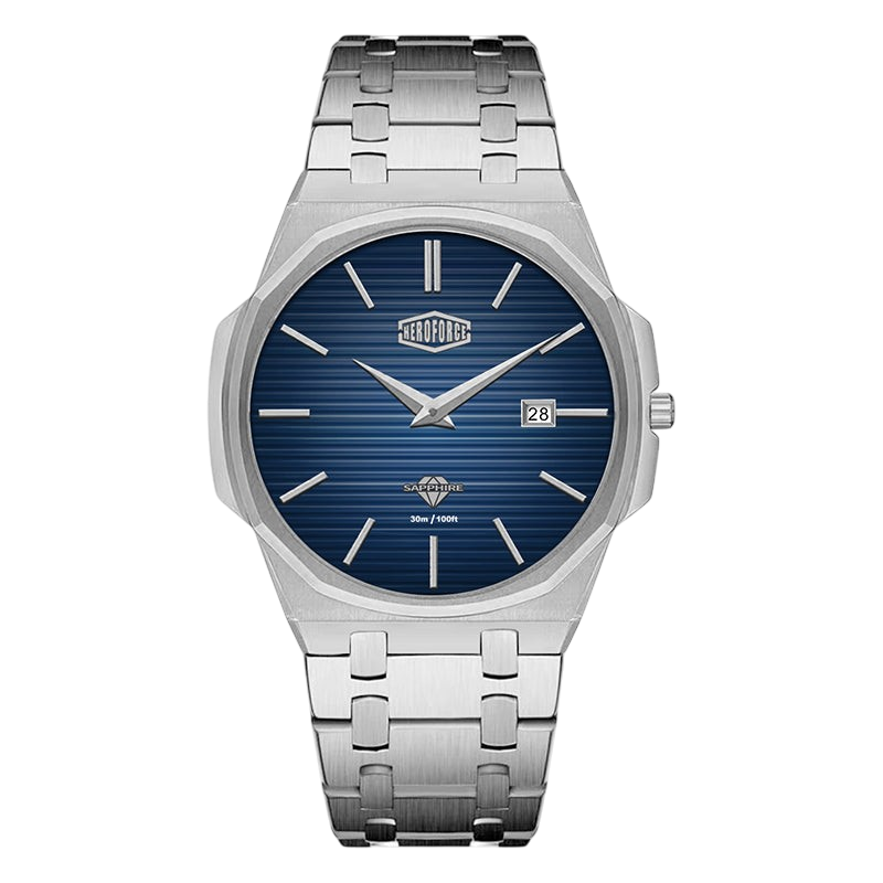 HeroForce-5040B Blue dial steel watch