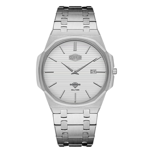 HeroForce-5040B White dial steel watch
