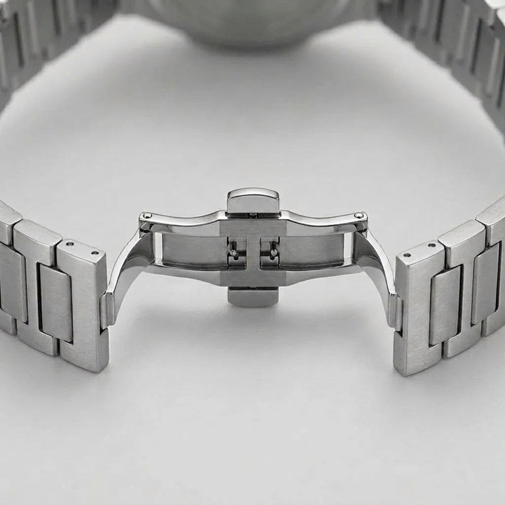 HeroForce-5040B White dial steel watch Strap