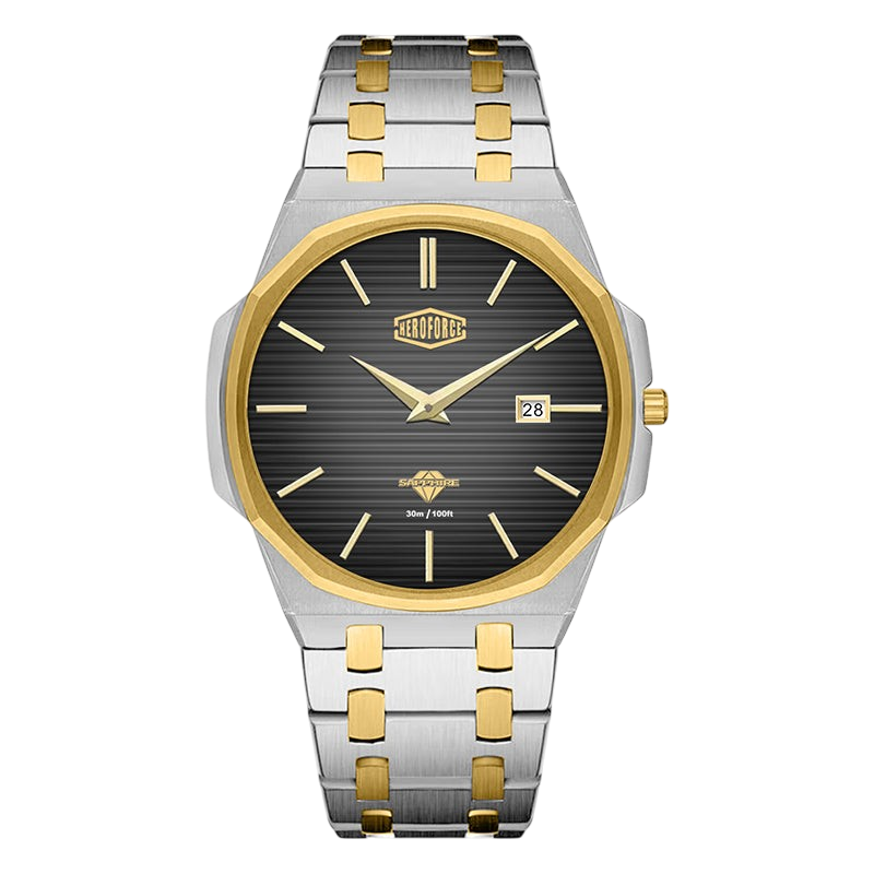 front view black dial