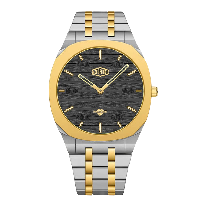 HeroForce - black dial gold bezel