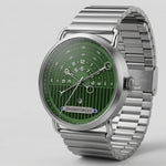 angled view green dial