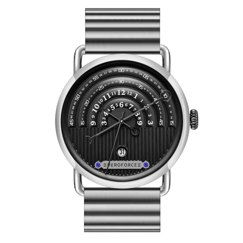 HeroForce 5005B black dial front view