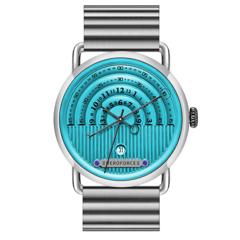 HeroForce 5005B front view, turquoise dial