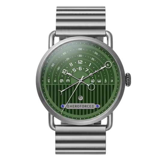 HeroForce 5005B green dial front view