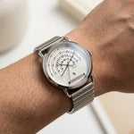 HeroForce 5005B on wrist, white dial
