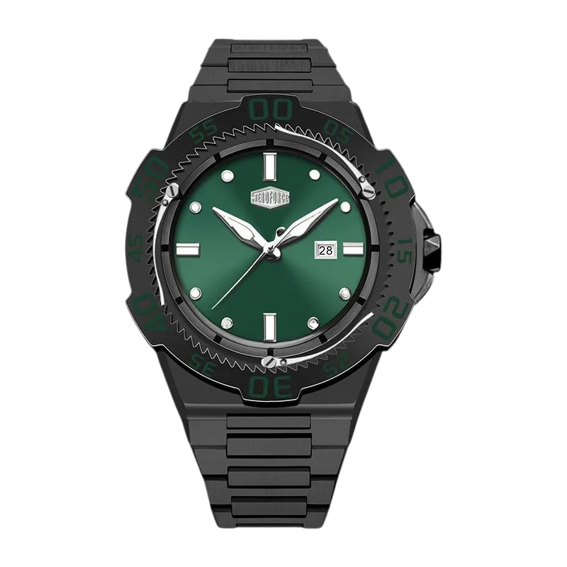 HeroForce 5009 Black Edition - green dial, black bezel, green markers