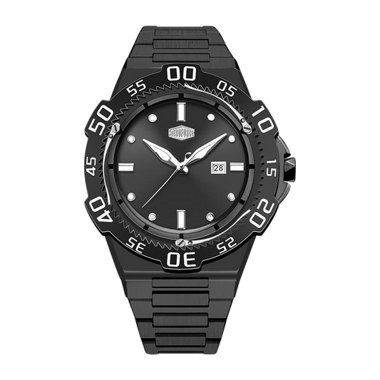 HeroForce 5009 Black Edition - black dial, black bezel, white markers