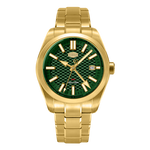 HeroForce 5031 Luxury Square Analog Watch - gold green dial watch