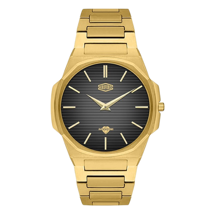 HeroForce 5037A - gold watch black dial