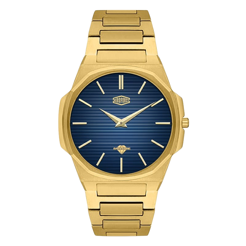 front view blue dial