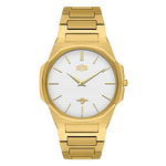 HeroForce 5037A - gold watch white dial