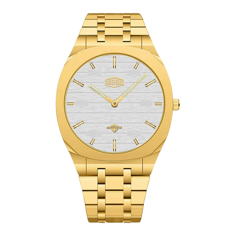 HeroForce 5038 - gold case white dial