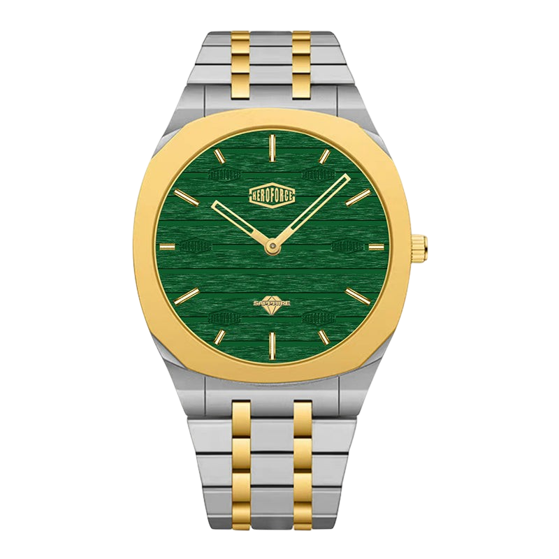 HeroForce 5038 - green dial gold bezel